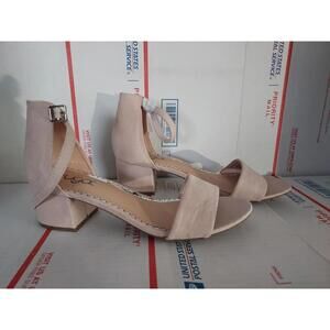 Sugar Womens Size 9.5 m Noelle BLUSH Heel Open Toe Ankle Strap Shoes #t6